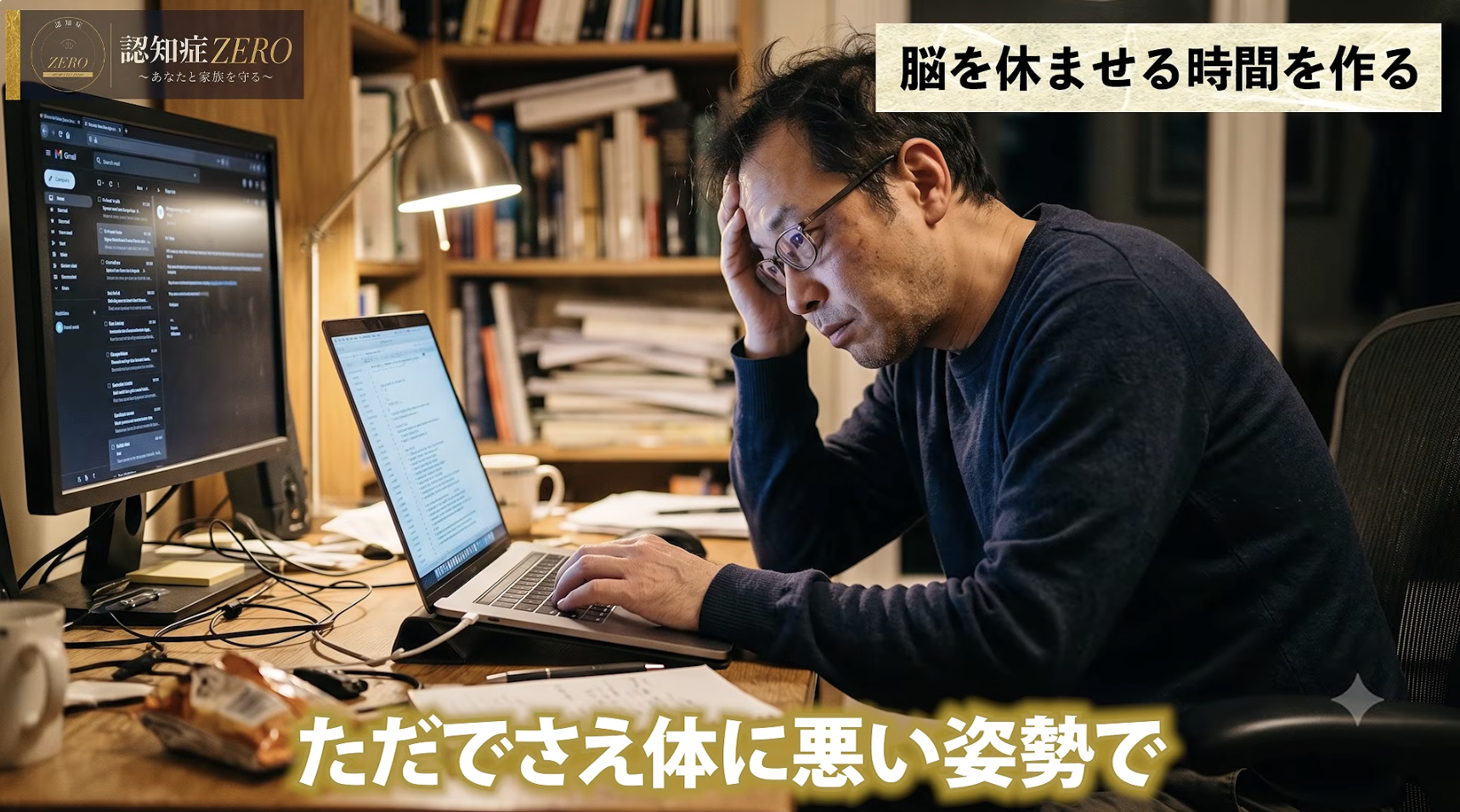 13:07頃／座りっぱなしと交感神経の関係を説明するシーン